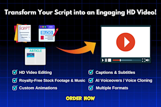 turn your script, blog, or article into an engaging video with ai voiceover