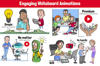 create a custom whiteboard animation explainer doodle video