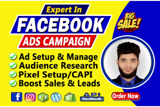 do setup facebook ads campaign and instagram ads  for shopify fb advertising