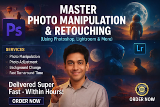 do professional photo manipulation and product photo editing