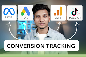 fix or setup google analytics 4, facebook pixel, ads conversion tracking via gtm