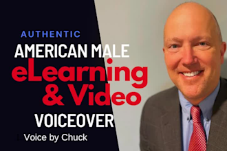 do an american male elearning and video narration