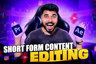 edit short videos for youtube shorts, reels, podcasts, and tiktok video editing