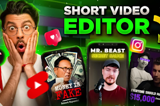 edit youtube shorts, ads, instagram reels and tiktok videos