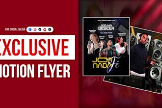 create an eye catching motion flyer and animated flyer