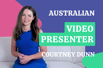 be your australian female video presenter and spokesperson