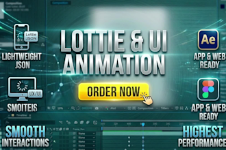 create custom lottie animations and UI UX motion for web and apps