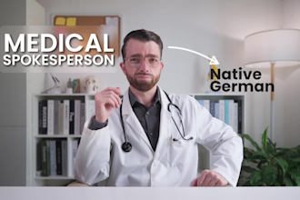 create a german medical spokesperson or doctor video