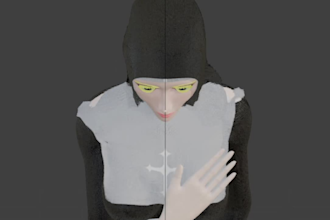 skeleton rebinding, modeling, 3d animation,manual topology