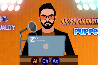 create adobe character animator puppet for live streaming
