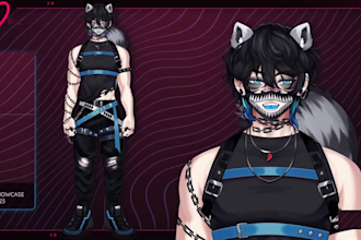 design rig live 2d vtuber model live2d model vtuber model live2d physics vbriger