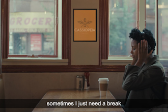 create a coffee commercial for coffee brands and cafés