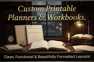 design aesthetic pdf layout, custom student planner and worksheets