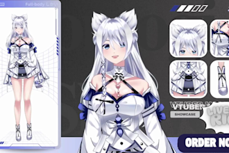 design and rig anime vtuber model live2d vtuber rigging vtuber commission avatar