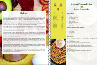 design and format cookbooks and recipes book