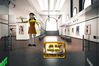 do 3d art gallery nft photo slideshow promo video 4k
