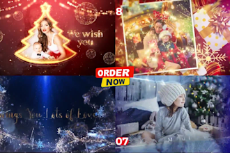 create a christmas holiday slideshow video
