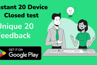 provide 20 testers for the google play closed test 14 days
