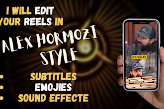 edit you insta reels, tiktoks and youtube shorts just like alex hormozi