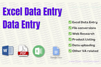 do perfect data entry, excel data entry, google sheet, data cleaning