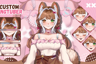 draw custom pngtuber for your streams, live2d, vtuber, anime, avatar
