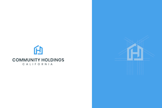 design construction real estate property home realtor logo