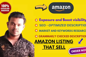 create search engine optimized amazon listings, fba product descriptions