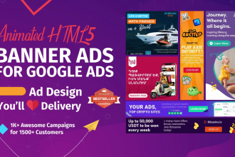 design creative HTML5 banner ads for google display ads