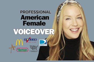 record a professional american female voiceover