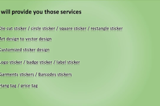 design logo, bercode stickers or any type of sticker for you