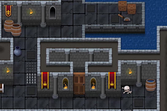 create cartoon vector style tileset for your games