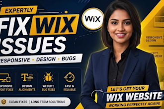 fix wix studio website bugs, wix velo, wix code, and wix databases
