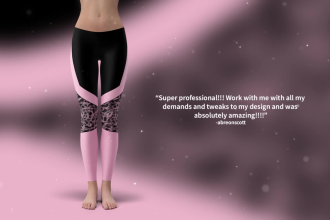 design custom fashion leggings and yoga pants, designed and delivered 24hrs