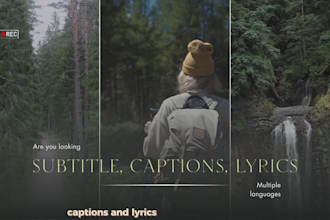 add english, chinese, japanese, arabic, subtitles, caption, song lyrics in video