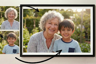 add a missing or deceased loved one to your photo