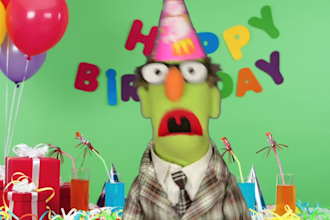 have harold the puppet make a custom birthday video