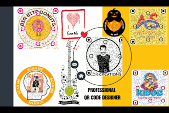 create professional, business qr code with logo and customs