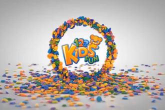 create wonderful kids video intro logo animation