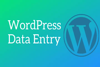 do wordpress data entry or product listing