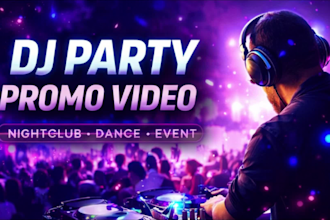 create dj nightclub or dance pool party promo video and event highlights