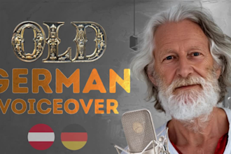 create your old voice powerful german voice over