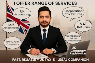 do tax accounting and bookkeeping for UK company