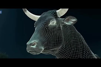 compositing 3d realistic animal animation, 3d model, fur and rigging render, cgi