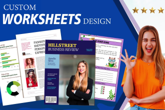 design canva worksheet, workbook and document formatting