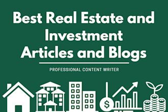 write real estate investment, mortgage, finance blog article