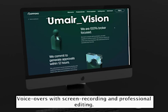 produce a screencast guidance video with voice over for your desktop application