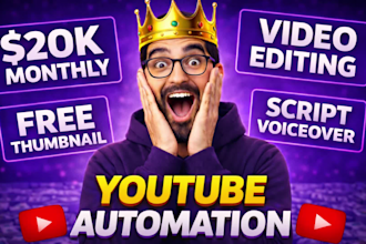 be your faceless youtube video creator for you tube automation faceless channel