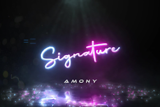 create custom signature logo reveal animation