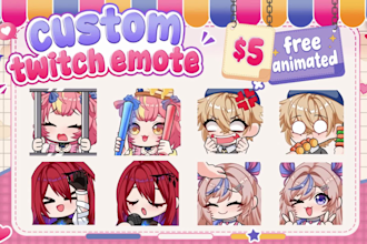 draw twitch emotes, badges, animated emotes for twitch, and vtuber stream