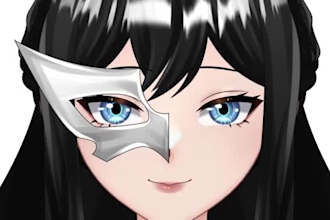 draw live2d vtuber model 2d vtuber rigging vtuber commission vtuber avatar anime